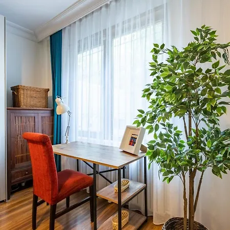 アパート Sleek And Flat With Backyard In Sisli
